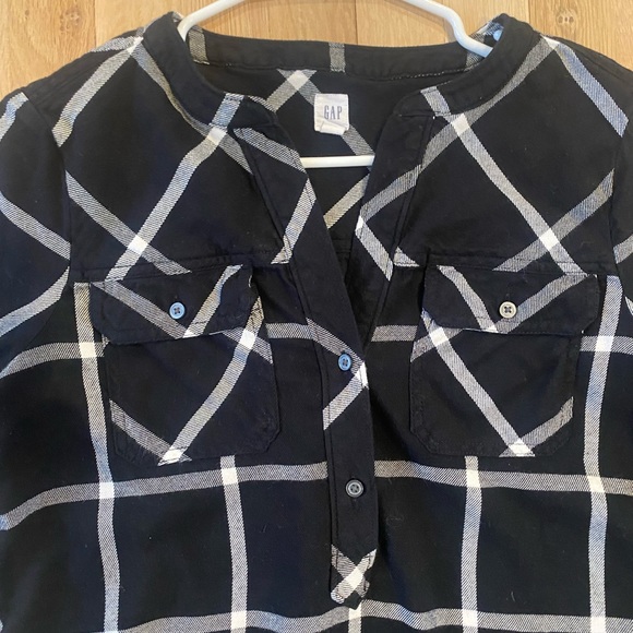 Gap black and white plaid tunic size small - Picture 2 of 7